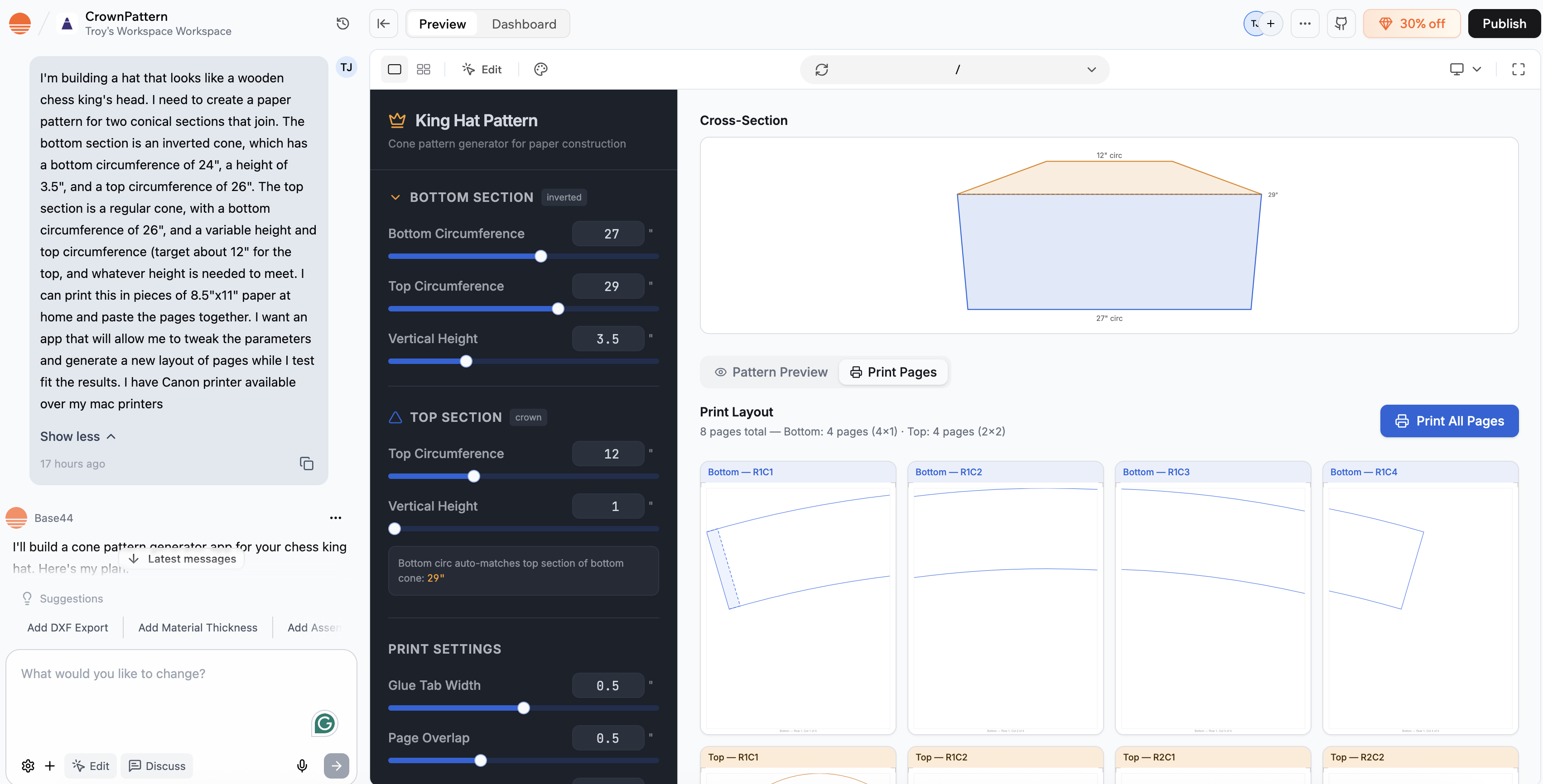 Screenshot of Base44 App